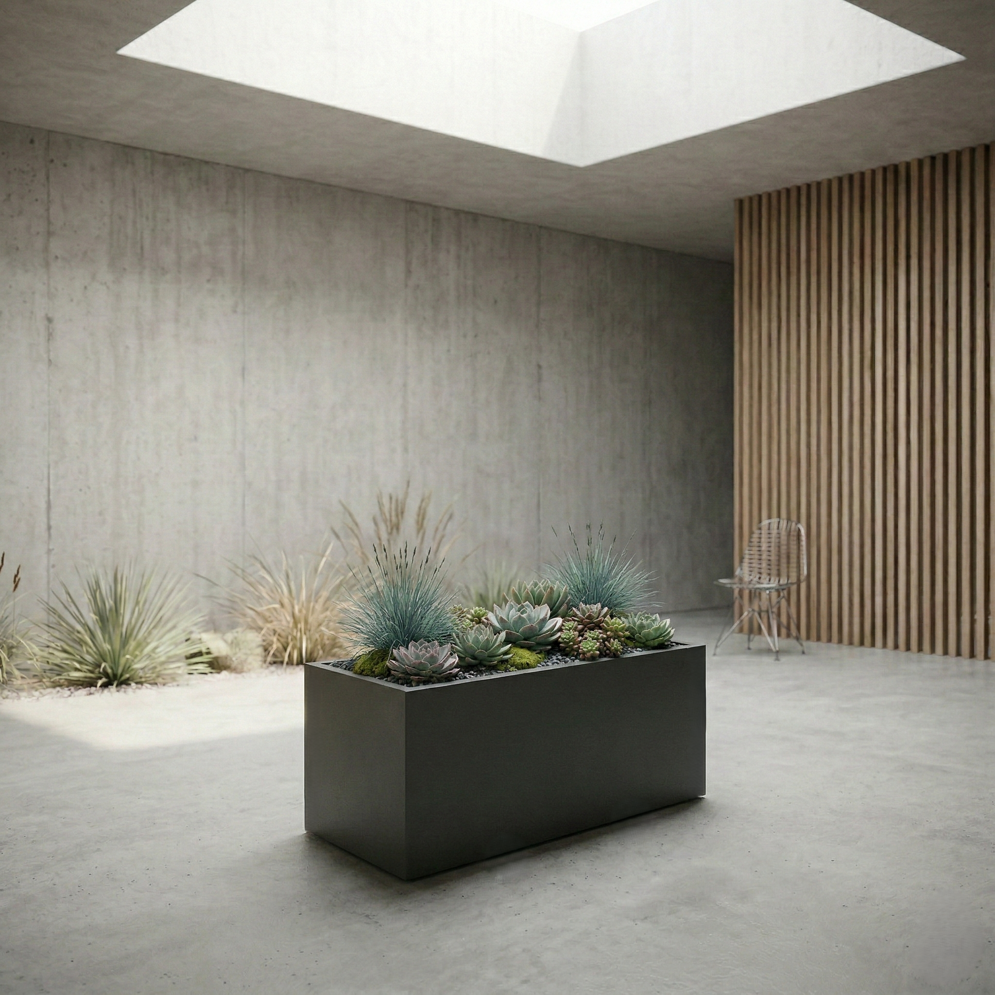 Line - Pflanzentopf aus Aluminium – Bild 1