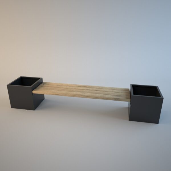 FloraLine - Sitzbank mit Pflanzkübeln